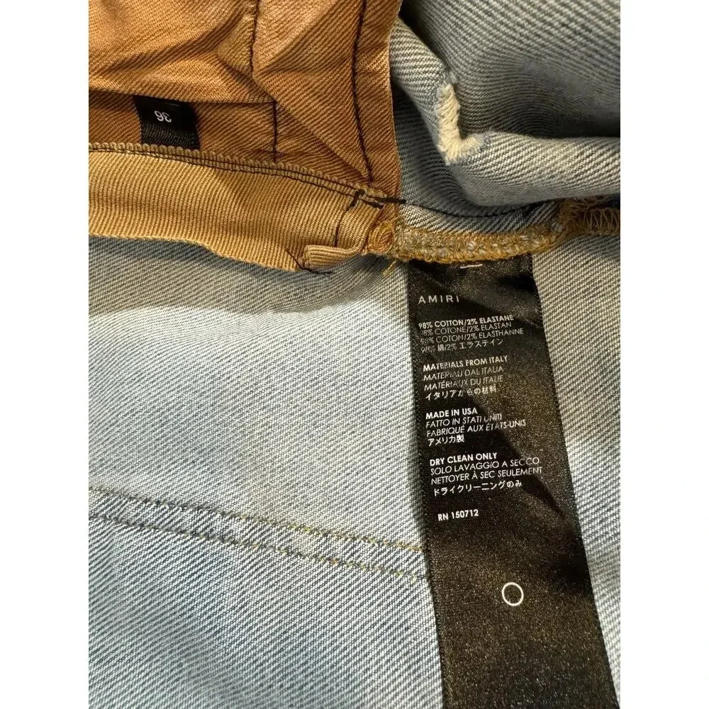 EUC Amiri Distressed Denim Skinny Jeans